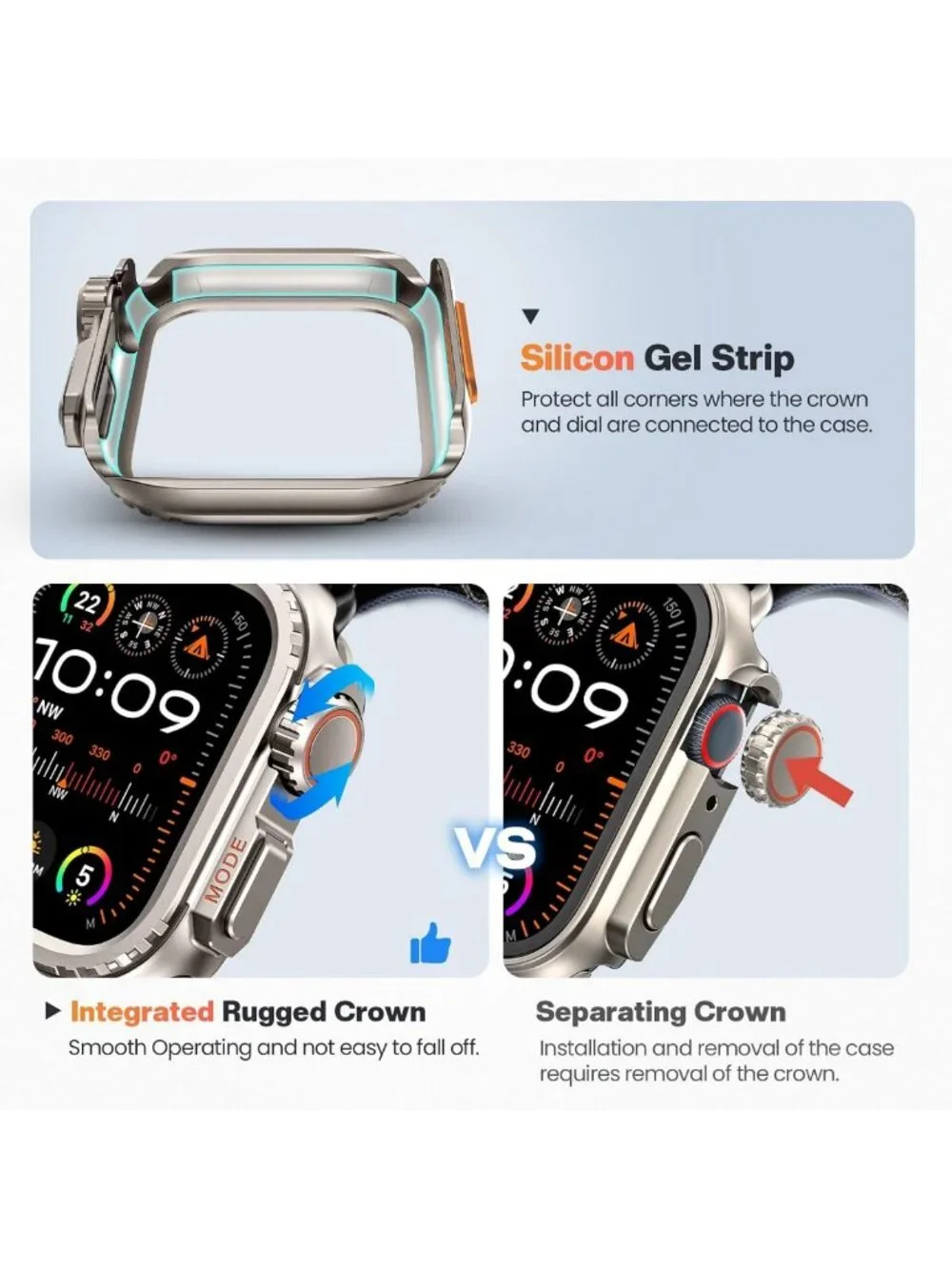 Shockproof Aluminum Alloy Case for Apple Watch SE/Series 6/5/4 - Ultra-Style